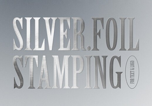Silver Foil Stamping Mockup