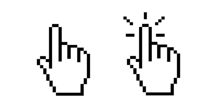 Mouse cursor icons. Linear style. Vector icons