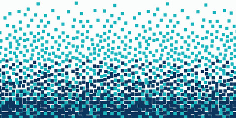 Gradual transition of blue dots from dense to sparse creating a textured surface from a top-down viewpoint