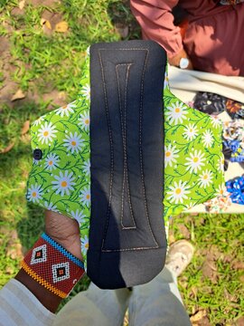 A colorful reusable  sanitary pad