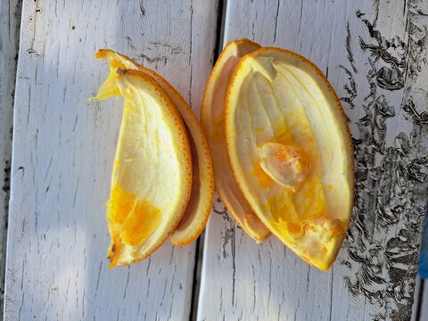 Orange fruit peels