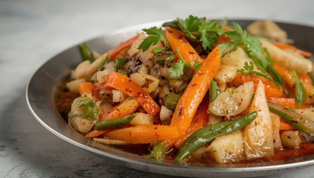 Lalapan is a typical Sunda side dish from West Java made of raw vegetables
