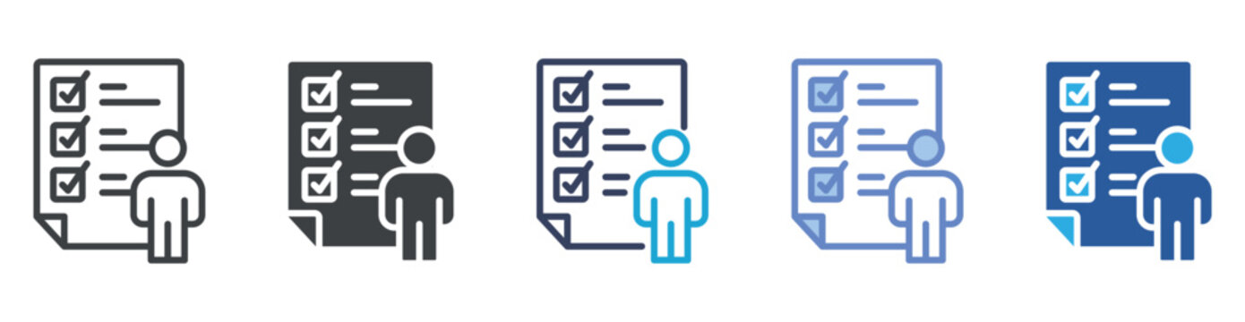 Tasks icon set multiple style collection