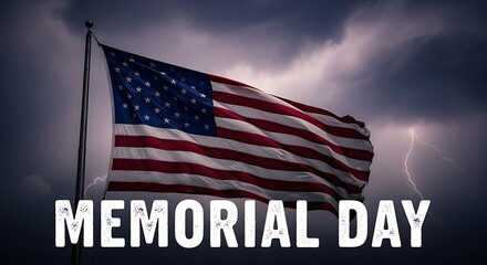 Memorial day tribute honoring fallen heroes with patriotic spirit and american flag