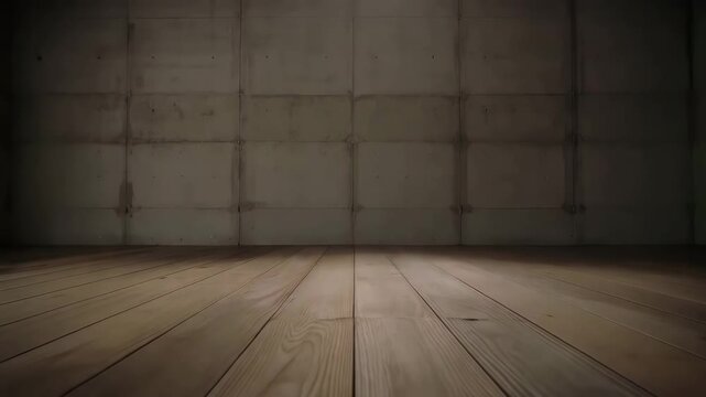 Leerer Raum mit Betonwand und Boden als neutraler Hintergrund. K&uuml;nstliche Intelligenz KI
