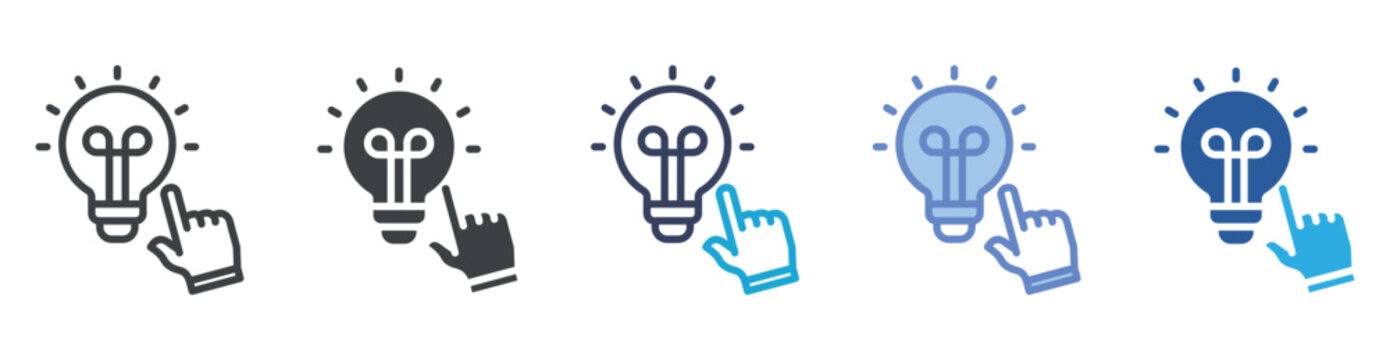 Solution icon set multiple style collection
