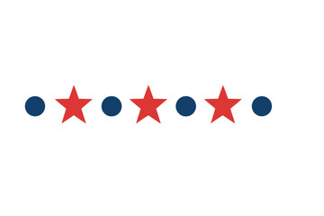 Patriotic Star and Dot Divider Pattern