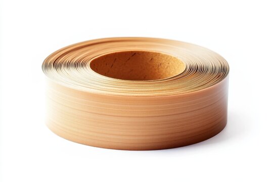 Self adhesive plastic edge banding for furniture decoration and repair displayed on a plain white background