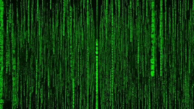 Abstract green code background