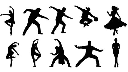 Flock of birds flying in formation vector illustration, dynamic motion flat design graphic