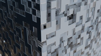 Abstract 3d illustration with layers of planes © JoseVicenteCarratala