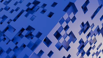 Abstract 3d illustration with layers of planes