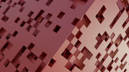 Abstract 3d illustration with layers of planes