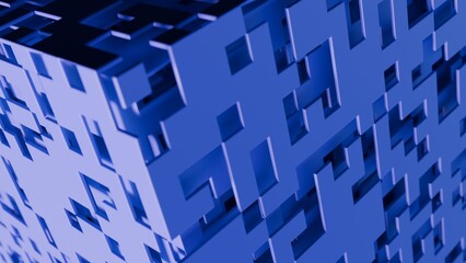 Abstract 3d illustration with layers of planes