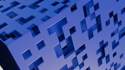 Abstract 3d illustration with layers of planes