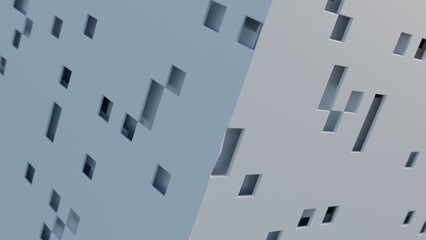 Abstract 3d illustration with layers of planes