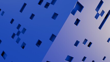 Abstract 3d illustration with layers of planes