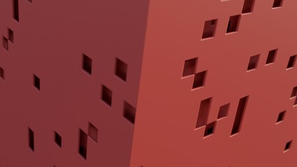 Abstract 3d illustration with layers of planes