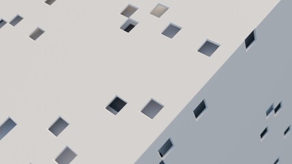 Abstract 3d illustration with layers of planes