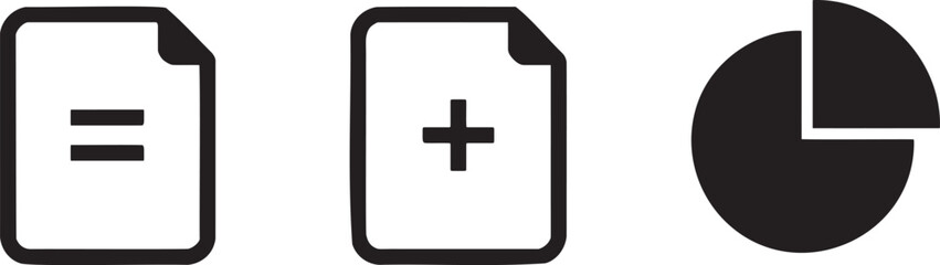 Obraz premium File Analytics Icons Set for Data and Statistics