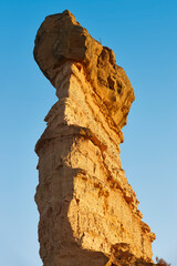Picturesque badlands in Los Monegros. Tozal Cobeta. Jubierre, Huesca. Spain