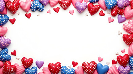 Colorful heart frame illustration