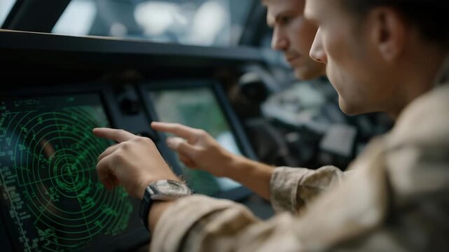 Military-style radar screen with sweeping green scan line detecting unidentified targets, conveying national defense, surveillance, and situational awareness. cinematic color correction, natural