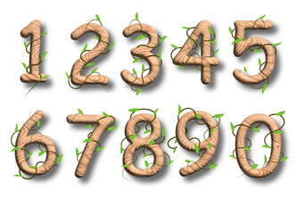 Naklejka premium set of numbers