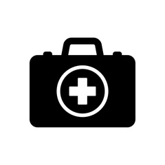 Obraz premium First Aid and Medical Case Icons Set for Emergency Care