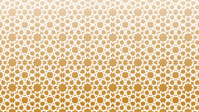 islamic geometric seamless pattern arabesque gold background