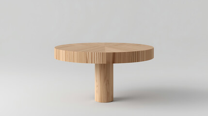 Minimalist wooden coffee table illustration