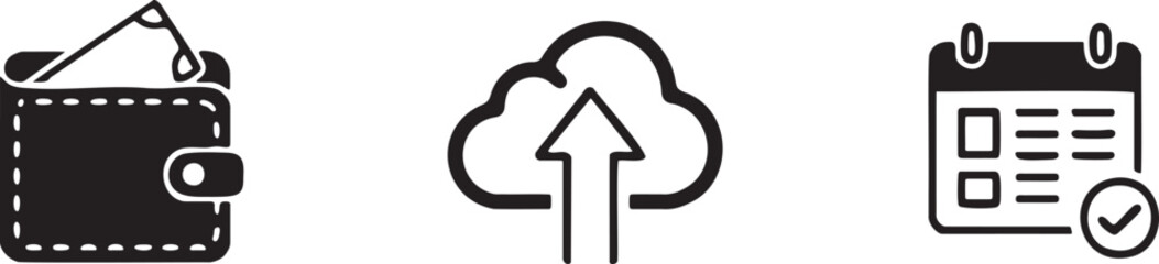 Saas Wallet Saas Upgrade and Saas Plan Icons