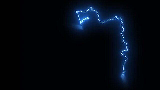 Goa India State Territory Glowing Map Reveal Intro 4K Video