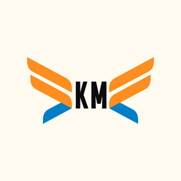 KM Initials Logo Business Template Vector icon