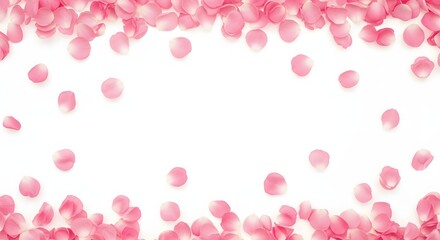 Happy women's day celebration with pink petals background