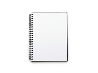 Blank spiral notebook on white background