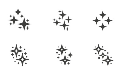 Fototapeta premium Elegant starburst icons set for modern design projects