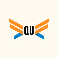 Fototapeta premium QU Initials Logo Business Template Vector icon