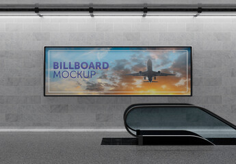 Underground Station Billboard Mockup