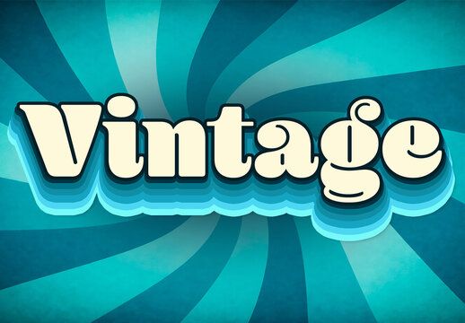 Psychedelic Vintage Text Effect