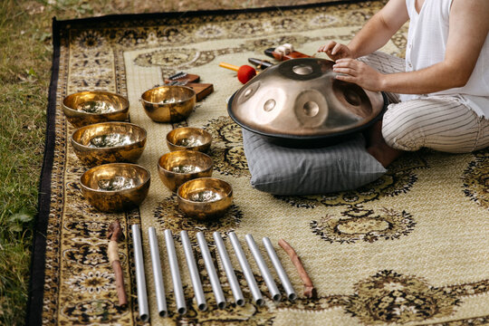 Handpan Sound Healing Session with Singing Bowls in Nature