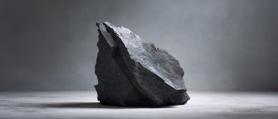 Weathered Stone in Minimalist Japanese Style with Rough Texture