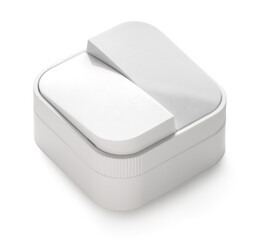new switch close-up on white isolated background