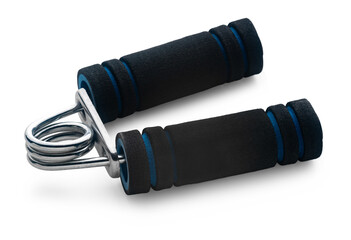 Hand expander close-up on a white isolated background