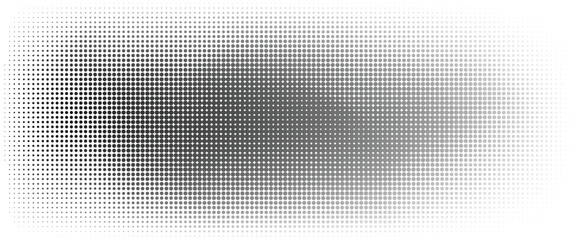 Dotted halftone gradient texture. Fading polka dot background. Repeated dots gradation pattern background. Black vanishing comic pop art overlay backdrop. EPS 10