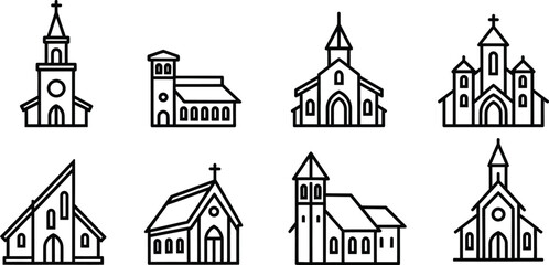 Fototapeta premium Easter sunday churches holy places of worship on easter morning