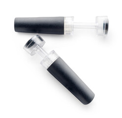 vacuum bottle caps on a white isolated background