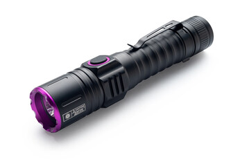 flashlight with ultraviolet light, on isolated background