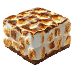 Roasted marshmallow isolated on transparent background