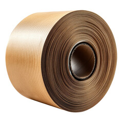 Roll of cardboard isolated on transparent background